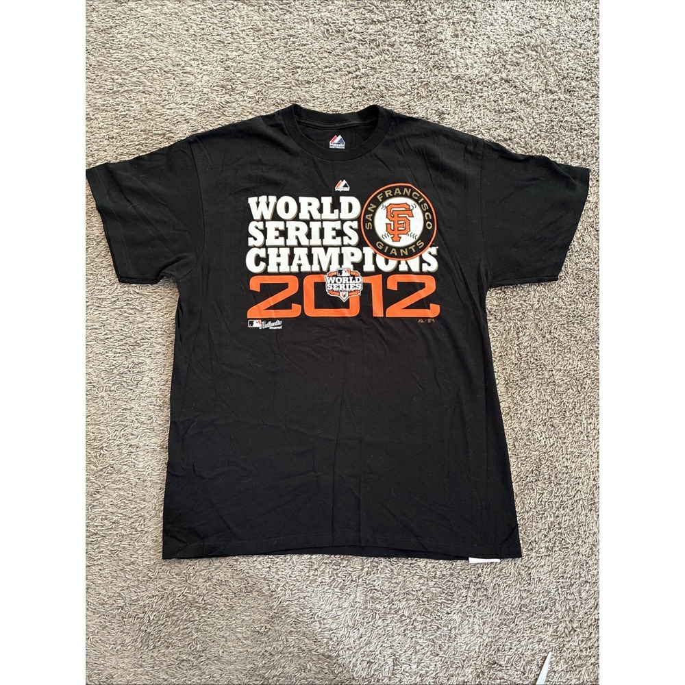 Mens‎ 2012 World Series Champs San Francisco Giants TShirt Fits Adult Large L